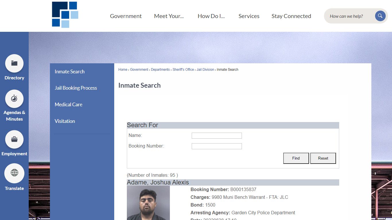 Inmate Search | Finney County, KS - Official Website